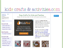 Tablet Screenshot of kids-crafts-and-activities.com